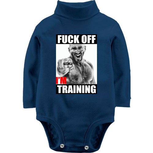 Детский боди LSL с агрессивным мужчиной и надписью «F*ck off, i'm training»